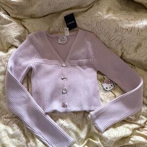 Hello Kitty pink Button-Up Cardigan